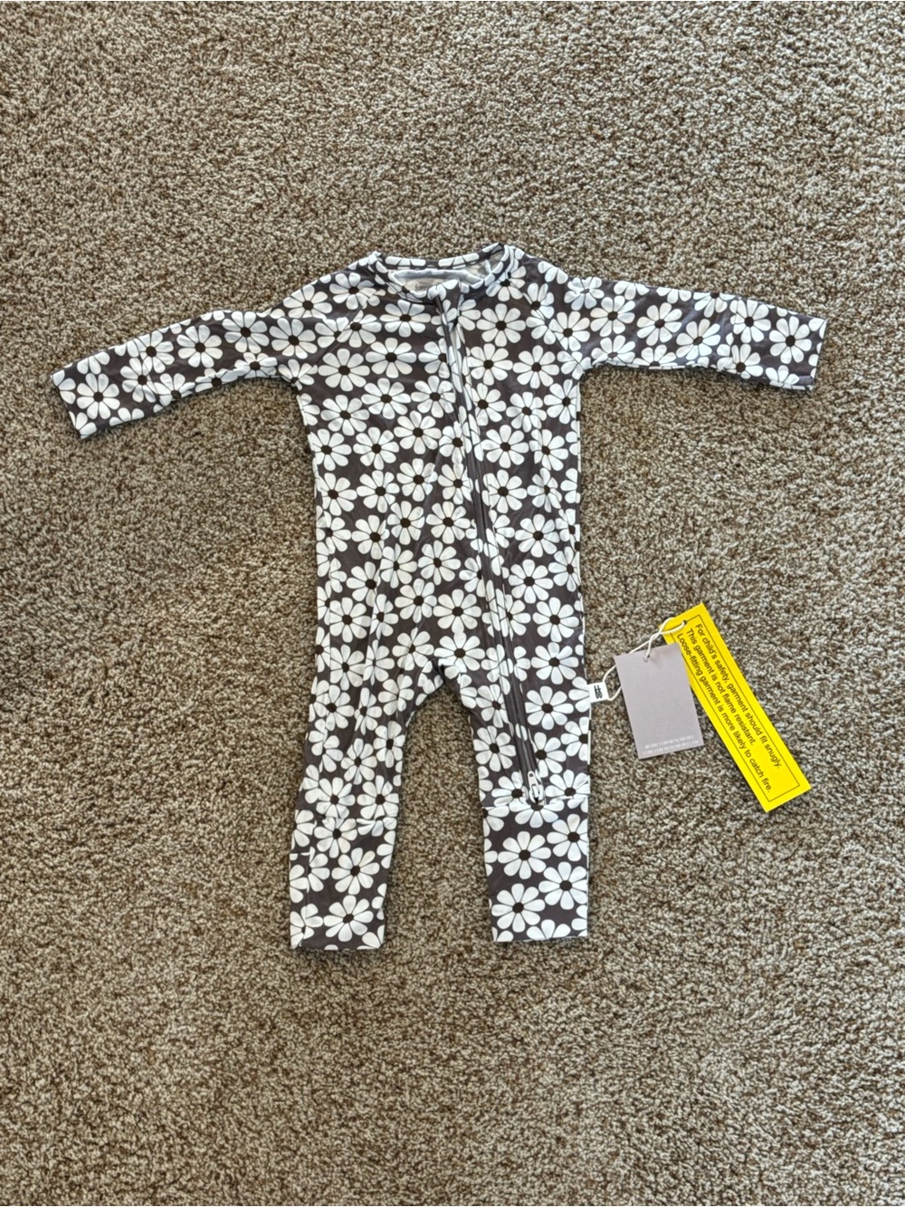 Forever French Bamboo Zip Pajamas Darlin' Size 3-6 month NEW Gift